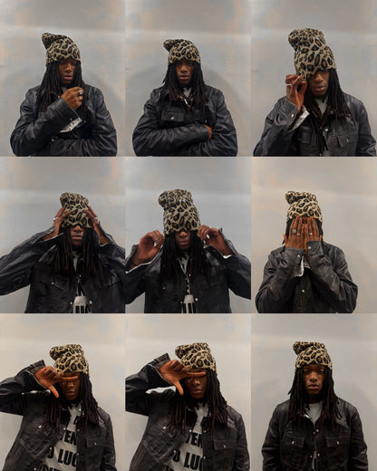 .UPCYCLED SPIKE LEO BEANIE