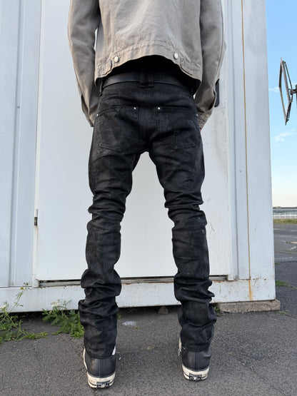 Distressed Coated Denim (Slim Fit)