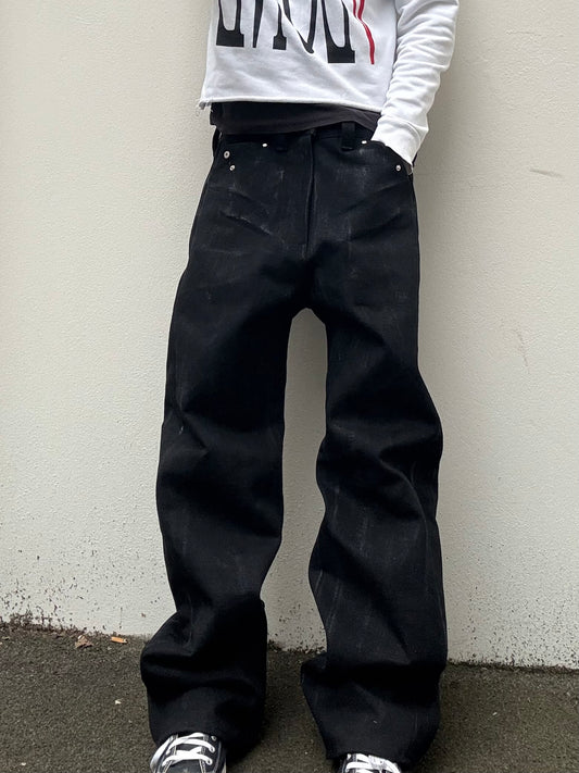 Waxed selvedge denim 21 Oz 1 of 1 (CHECK MESUREMENTS)