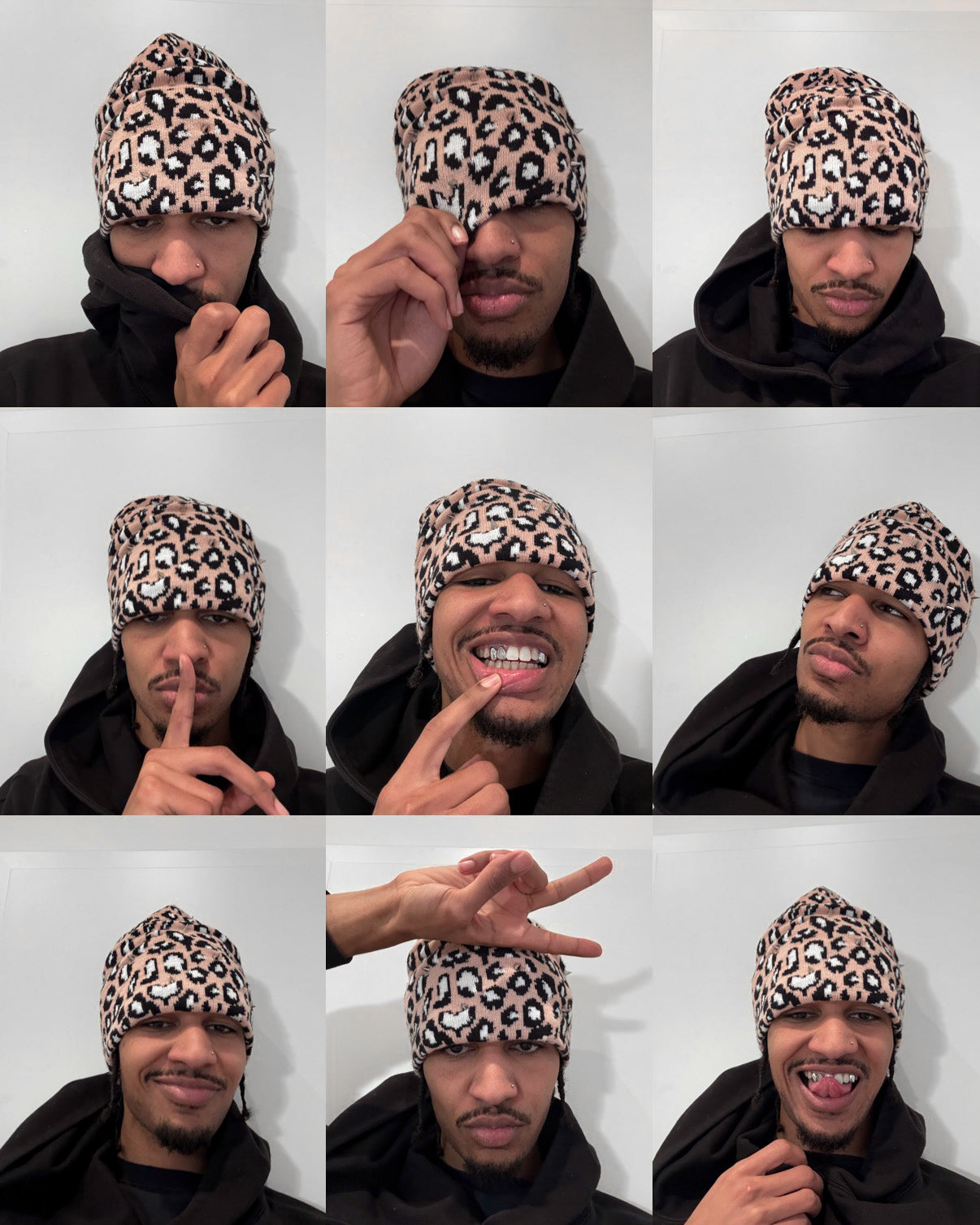 .UPCYCLED SPIKE LEO BEANIE