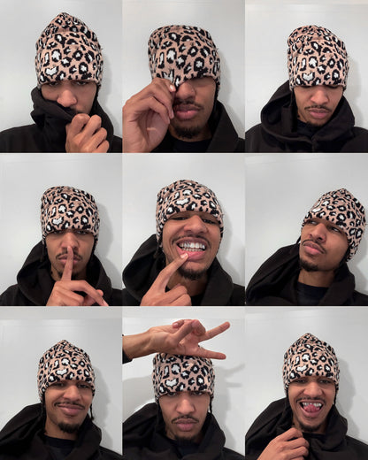 .UPCYCLED SPIKE LEO BEANIE