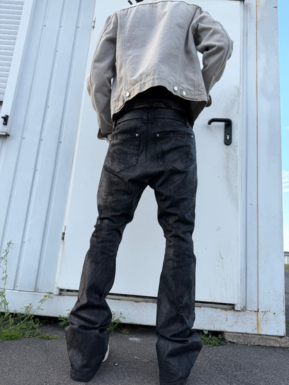 Distressed Coated Denim (Boot Cut)