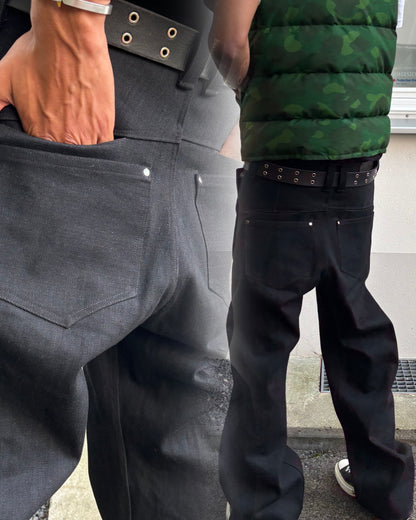 Black 8 Pocket Selvedge Denim